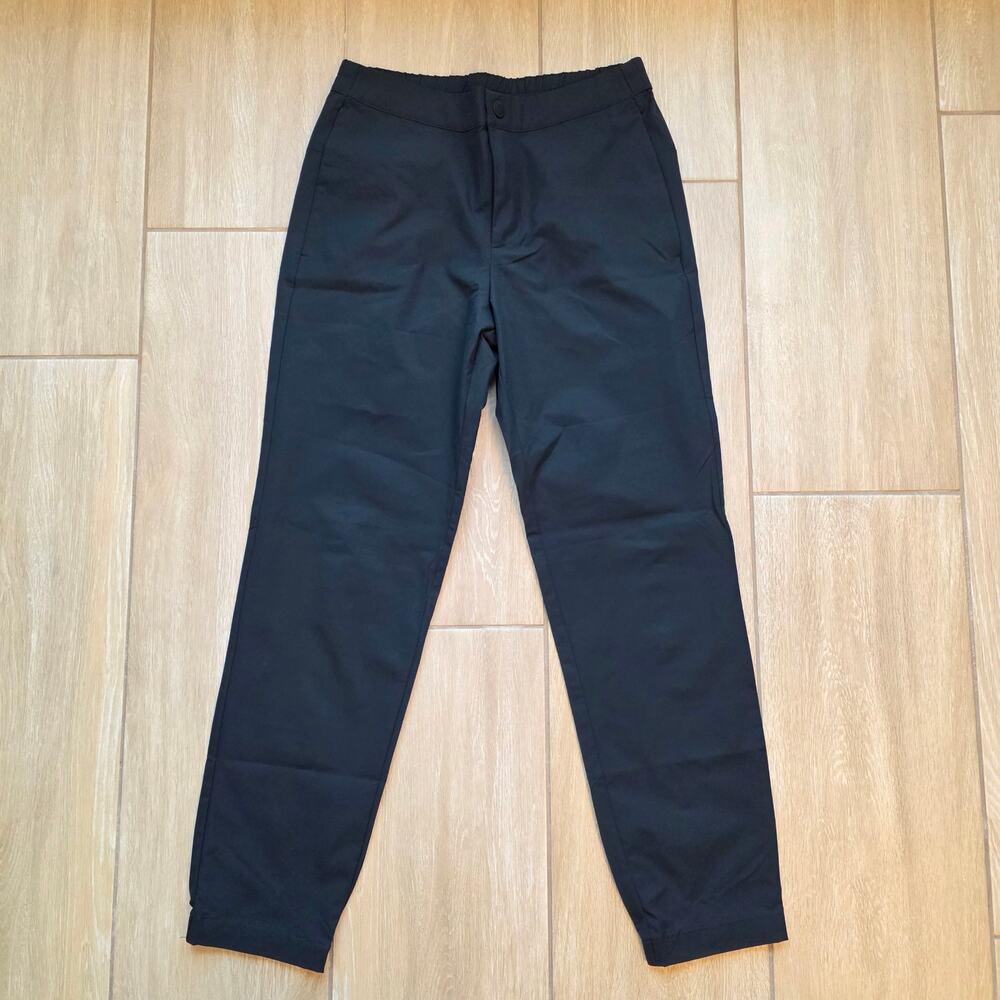 Banana Republic Dress Jogger Pants Men 30 Black Stretch Elastic Waist Slim